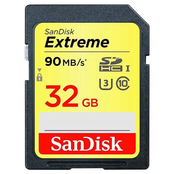 32GB SanDisk Extreme SDHC Class 10 UHS-I Class 3 90/40MB/s