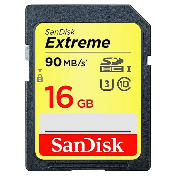 16GB SanDisk Extreme SDHC Class 10 UHS-I Class 3