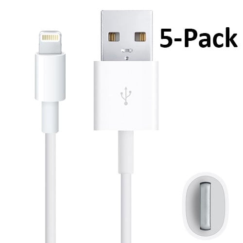 Usb-kabel til iPhone 5/6  & iPad Air/Mini - 5-pakk