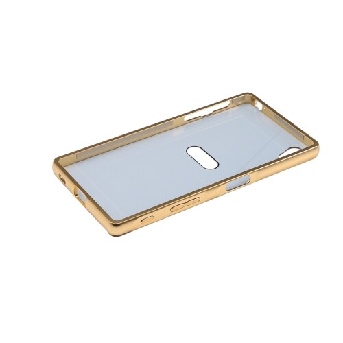 Mobilskall Metallfinish med Metall Bumper til Sony Xperia Z3 - Gull