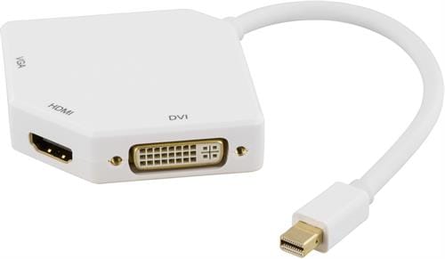 Mini Displayport til DVI/HDMI/VGA Adapter