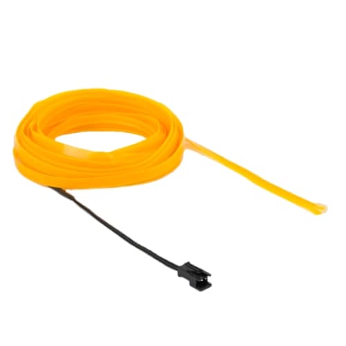 Neon Wire Flat for bil - 5 m vanntett Oransje farge