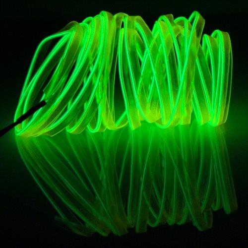 Neon Wire Flat for bil - 5 m vanntett Gul farge