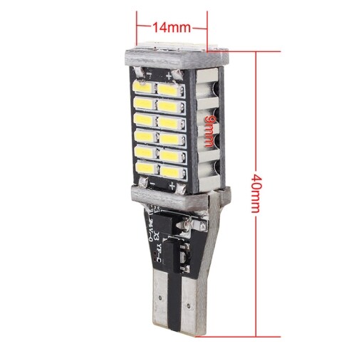 30 LED Diode-lampe T15 / W16W 6W 6500K 900LM CANBUS