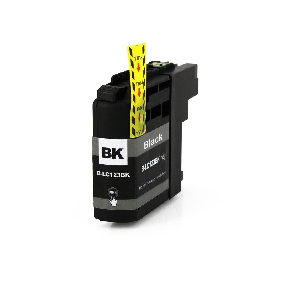 Blekkpatron kompatibel med Brother LC123BK - Sort farge
