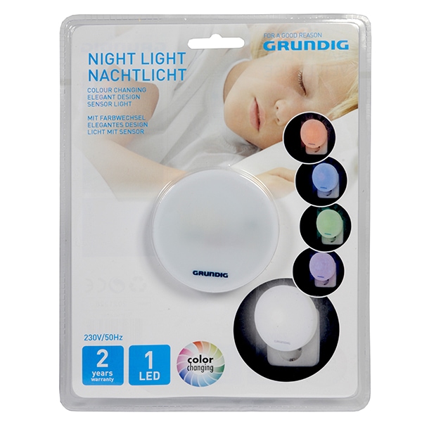 Grundig Nattlampe LED - Skifter farge