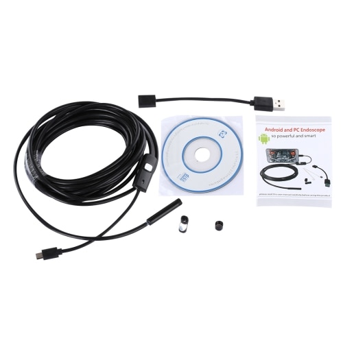 Inspeksjonskamera for mobiltelefoner - 5 meter med LED-lys og USB-tilkobling