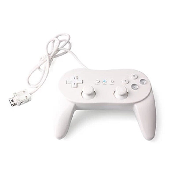 Klassisk Gamepad Håndkontroll for Nintendo Wii - Hvit farge