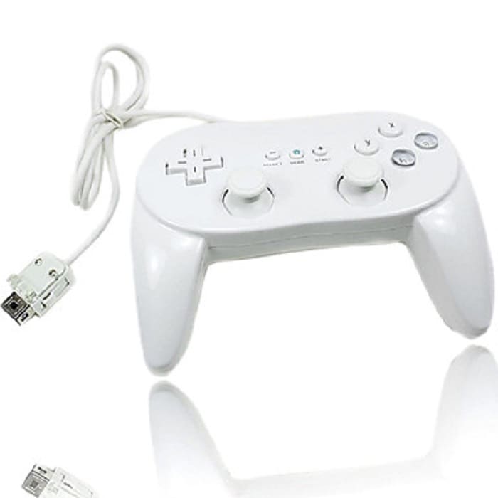 Klassisk Gamepad Håndkontroll for Nintendo Wii - Hvit farge