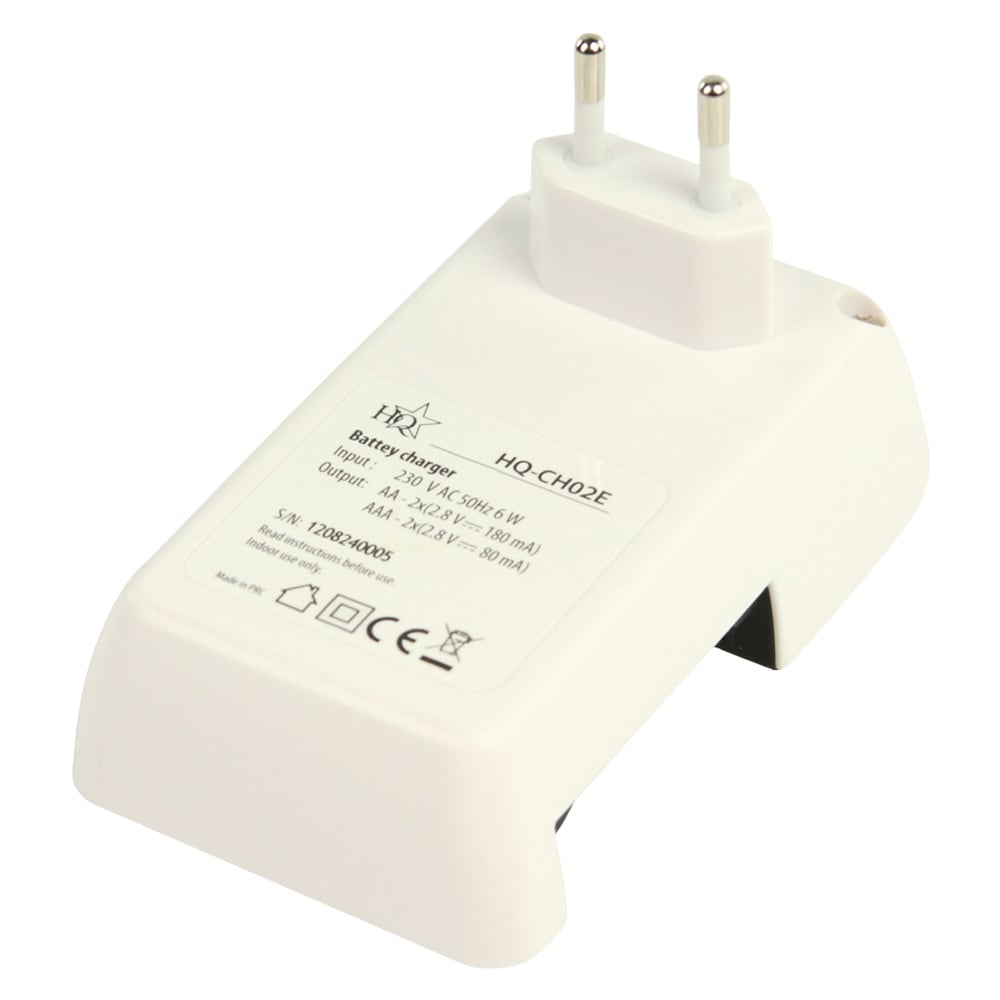 Nedis Plug-in batterilader for AA- og AAA-batterier