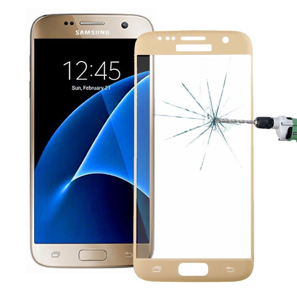 Glassbekyttelse til Samsung Galaxy S7 - Gull