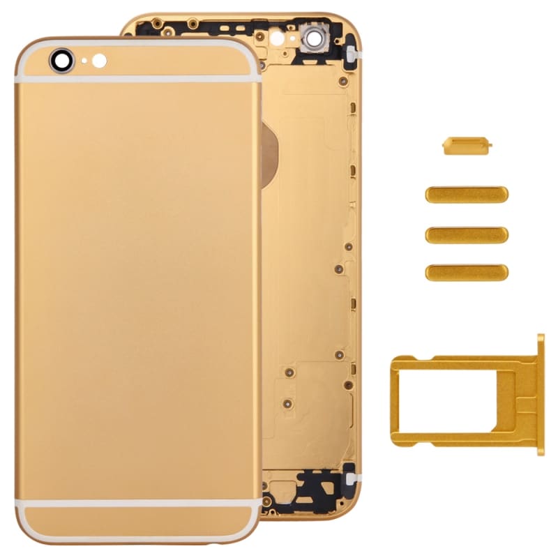 Komplett skall iPhone 6 - Batteriluke / Simkortsholder / Taster - Gull