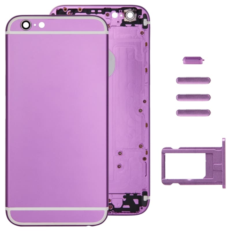 Komplett skall iPhone 6 - Batteriluke / Simkortsholder / Taster - Lilla