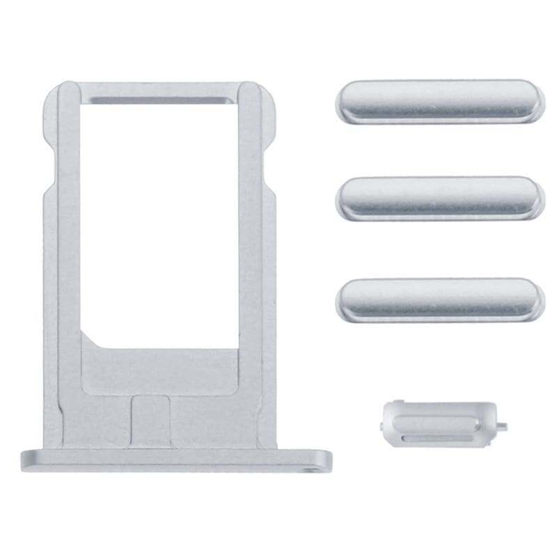 Komplett skall iPhone 6 - Batteriluke / Simkortsholder / Taster- Sølv