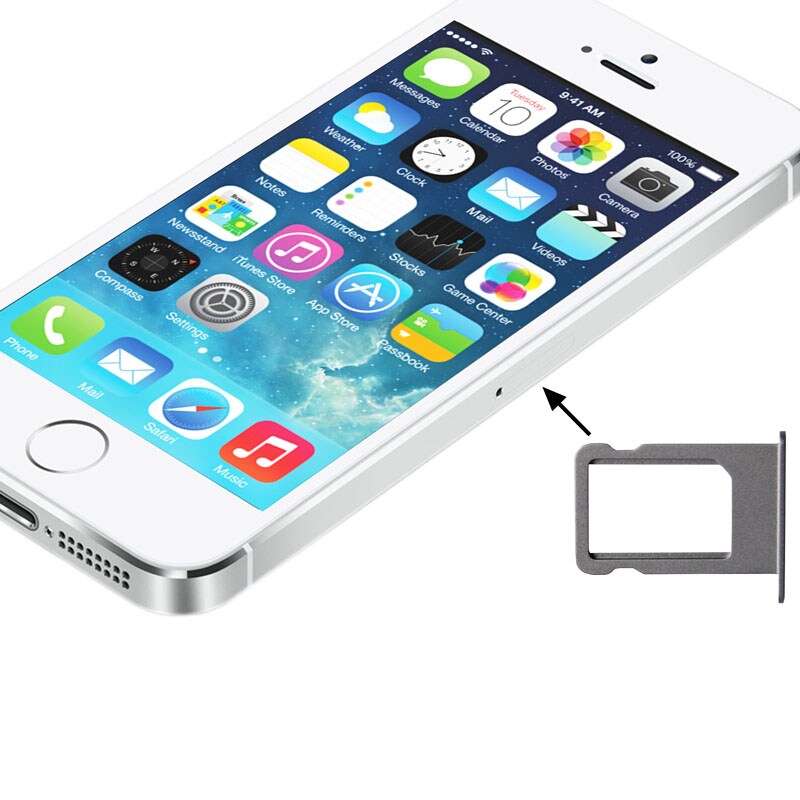 Simkortsholder iPhone 5S Sølv