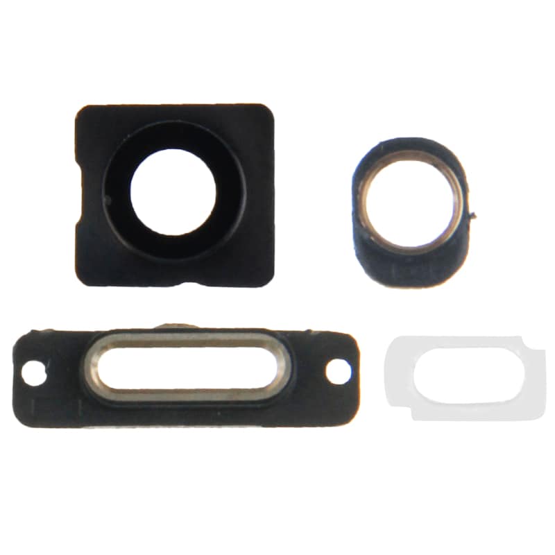 Kameralinse-ring / Lade-kontakt-ring / Hodetelefonring iPhone 5S Gull