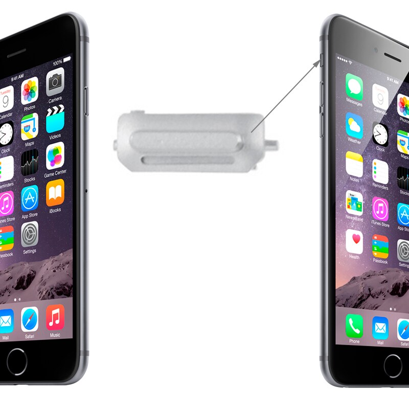Lydløs tast iPhone 6 & 6 Plus - Sølv