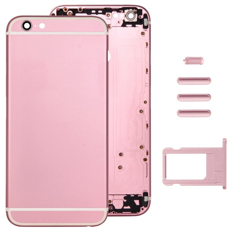 Komplett Skall iPhone 6 Plus med taster - Rosa