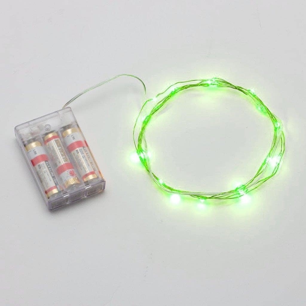 LED Lyssløyfe 3m Batteridrevet - Grønt lys