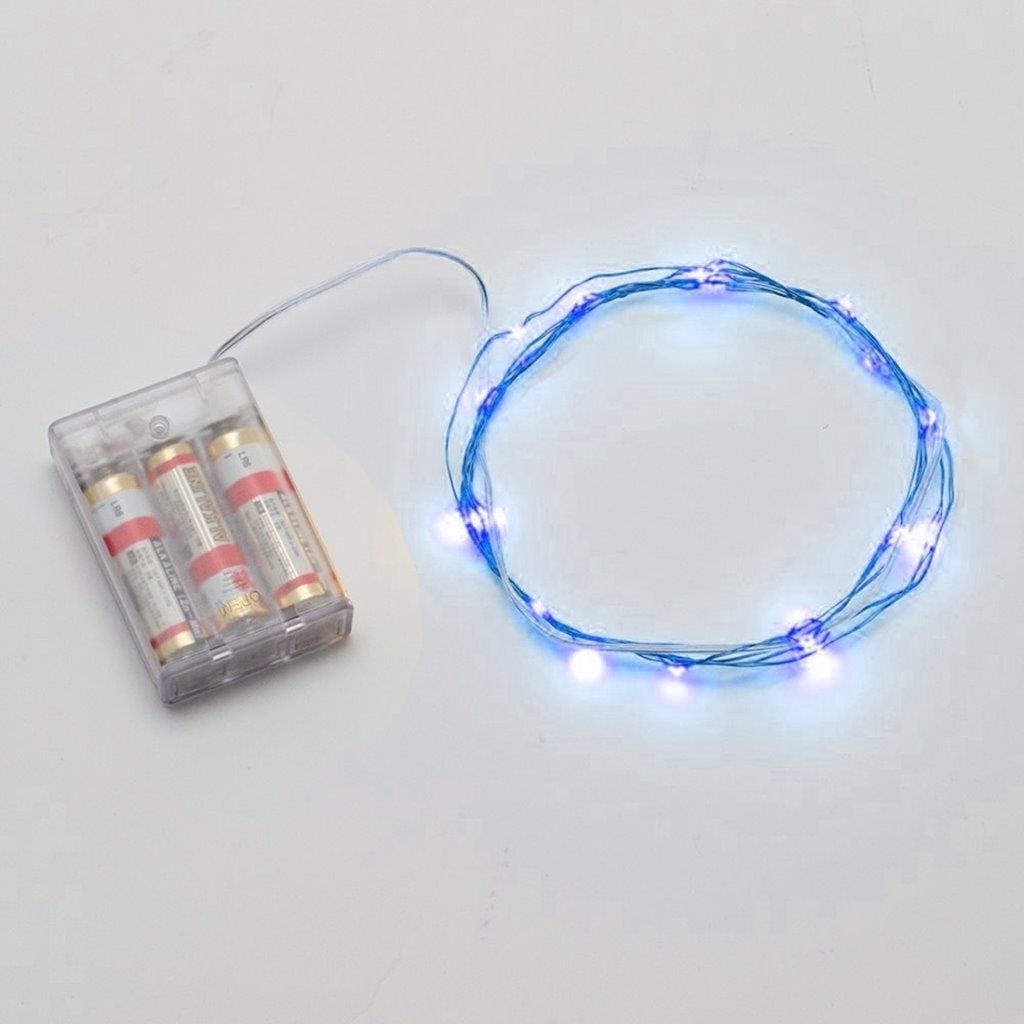 LED Lyssløyfe 3m Batteridrevet - Blått lys