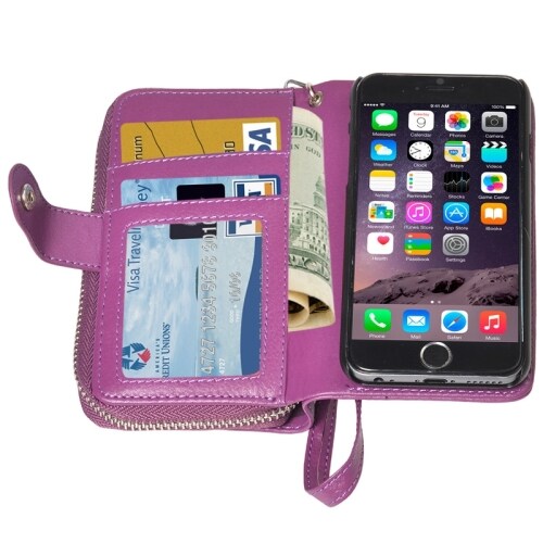 Lommebok med reim iPhone 6 Plus & 6S Plus - Lilla