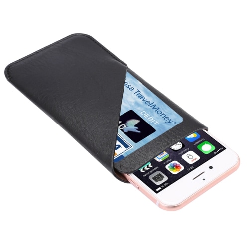 Slip-In futteral med kortuttak for normalstore mobiler - iPhone / Samsung