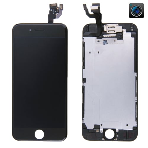 iPhone 6 LCD + Touch Display Skjerm med kamera og ramme - Sort farge