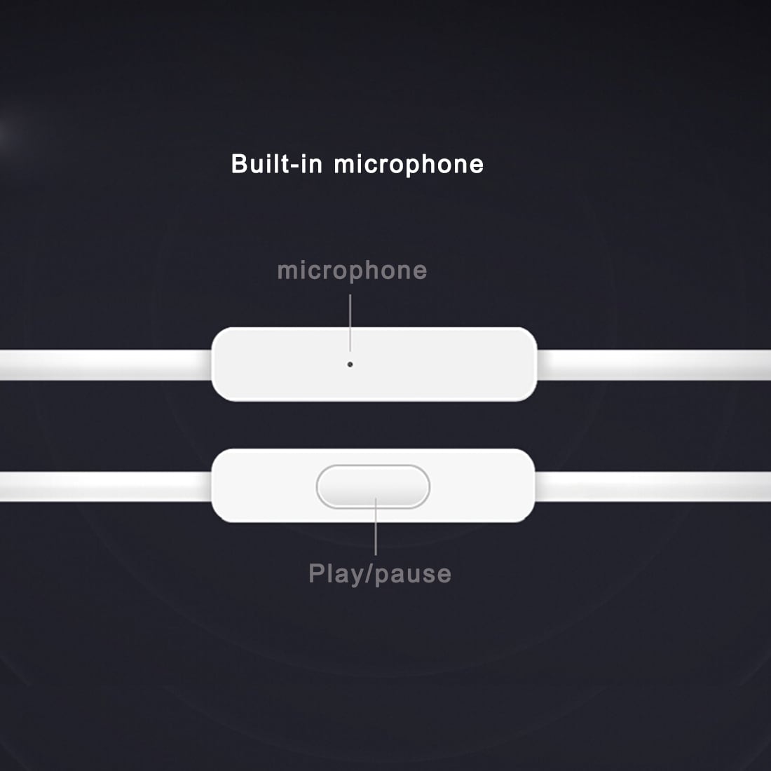 Original Xiaomi Piston In-ear Stereo Bass hodetelefon med Fjernkontroll