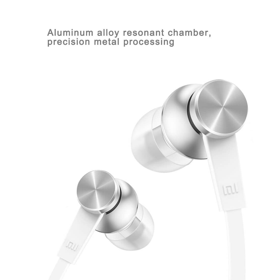 Original Xiaomi Piston In-ear Stereo Bass hodetelefon med Fjernkontroll - Sølv