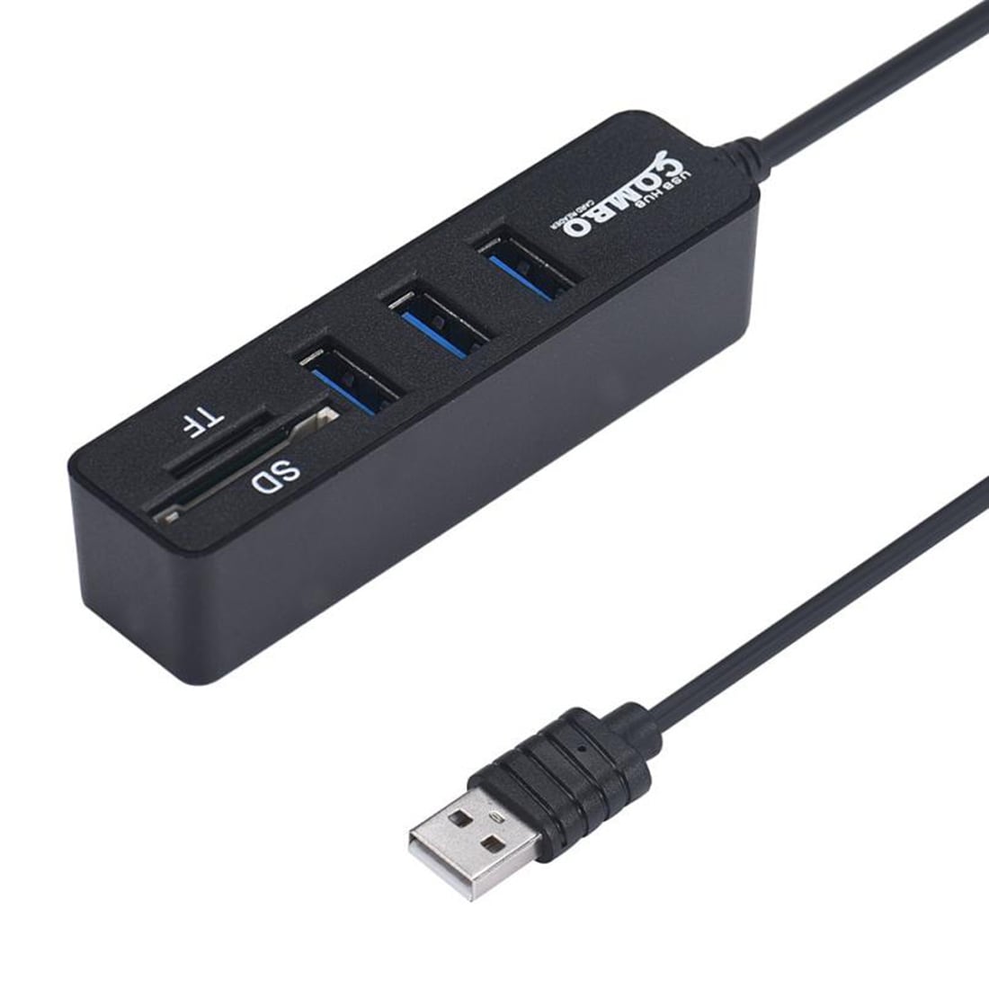 USB-kortleser/hub - 2in1