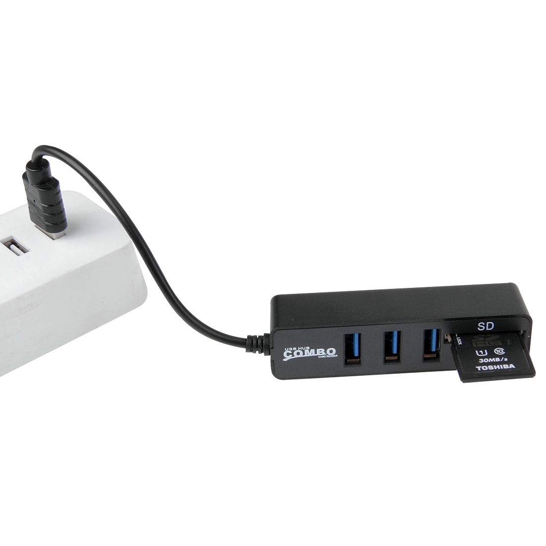 USB-kortleser/hub - 2in1