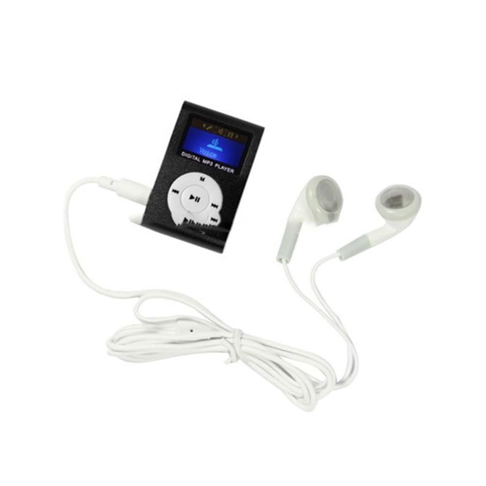 MP3-spiller med LCD-skjerm, minnekortleser og klipp
