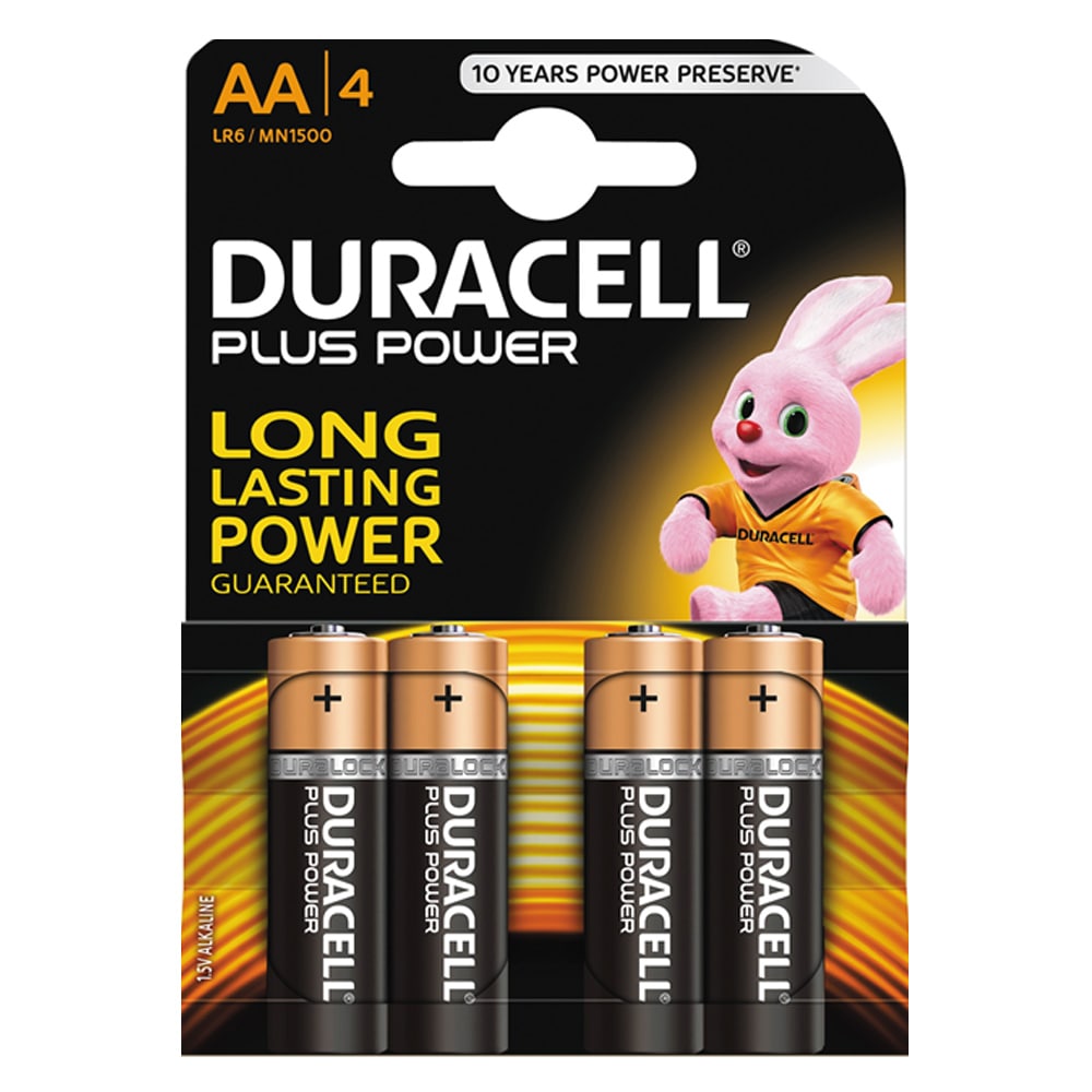 Duracell Plus Power AA-Batteri 4-pakk