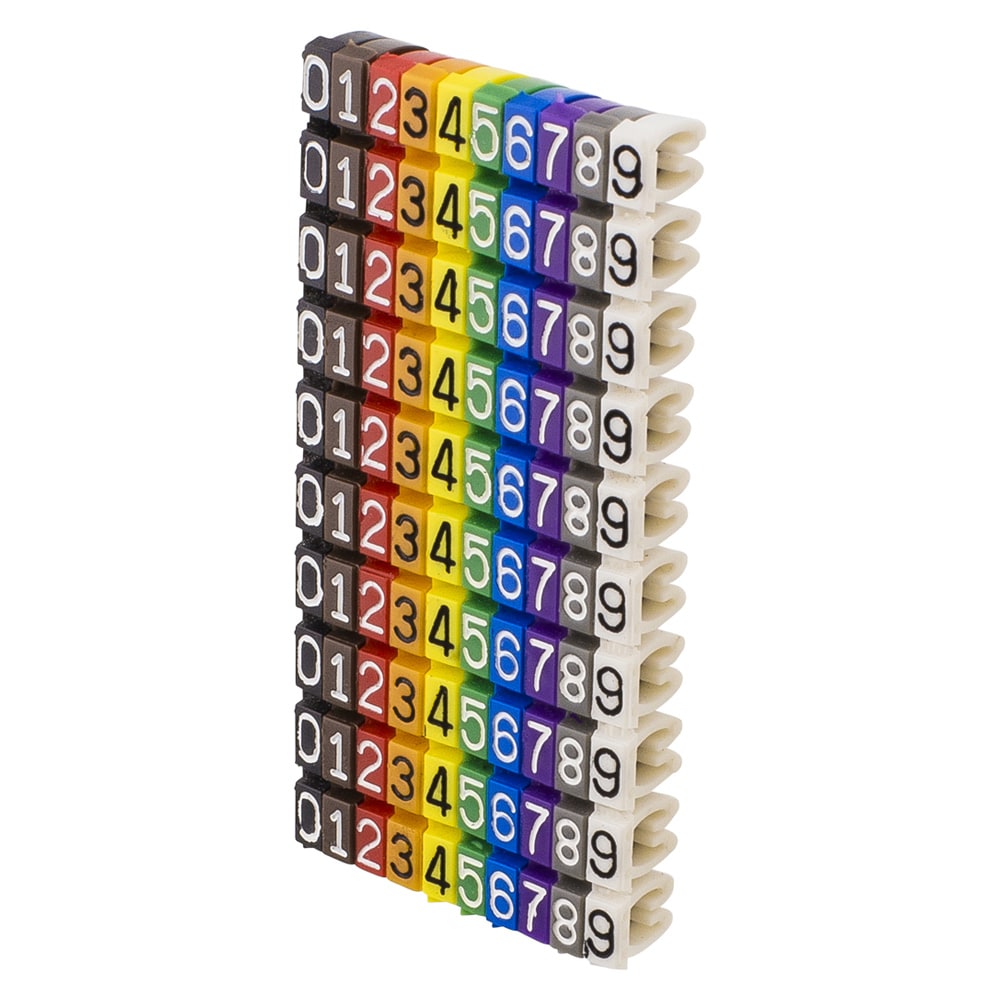 Kabelmerking, 10 nummererte farger