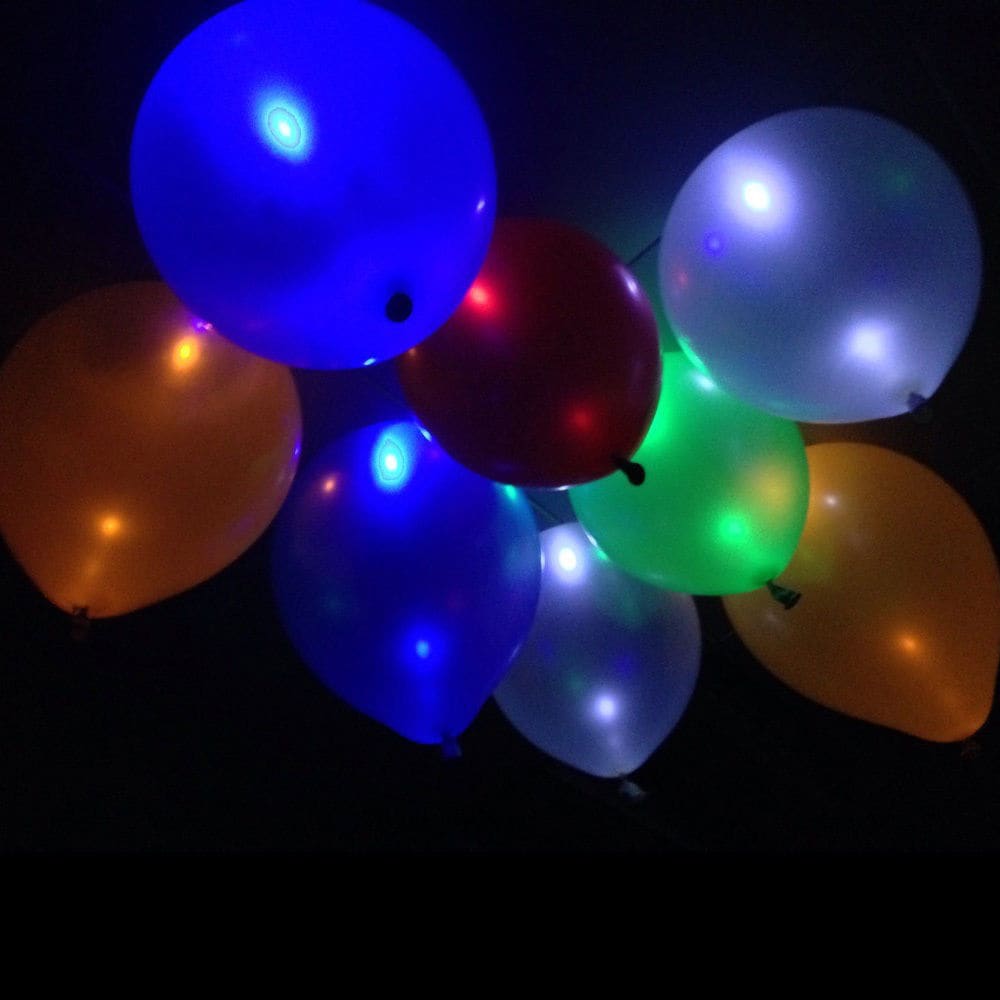 Lysende ballonger - 5-Pakk
