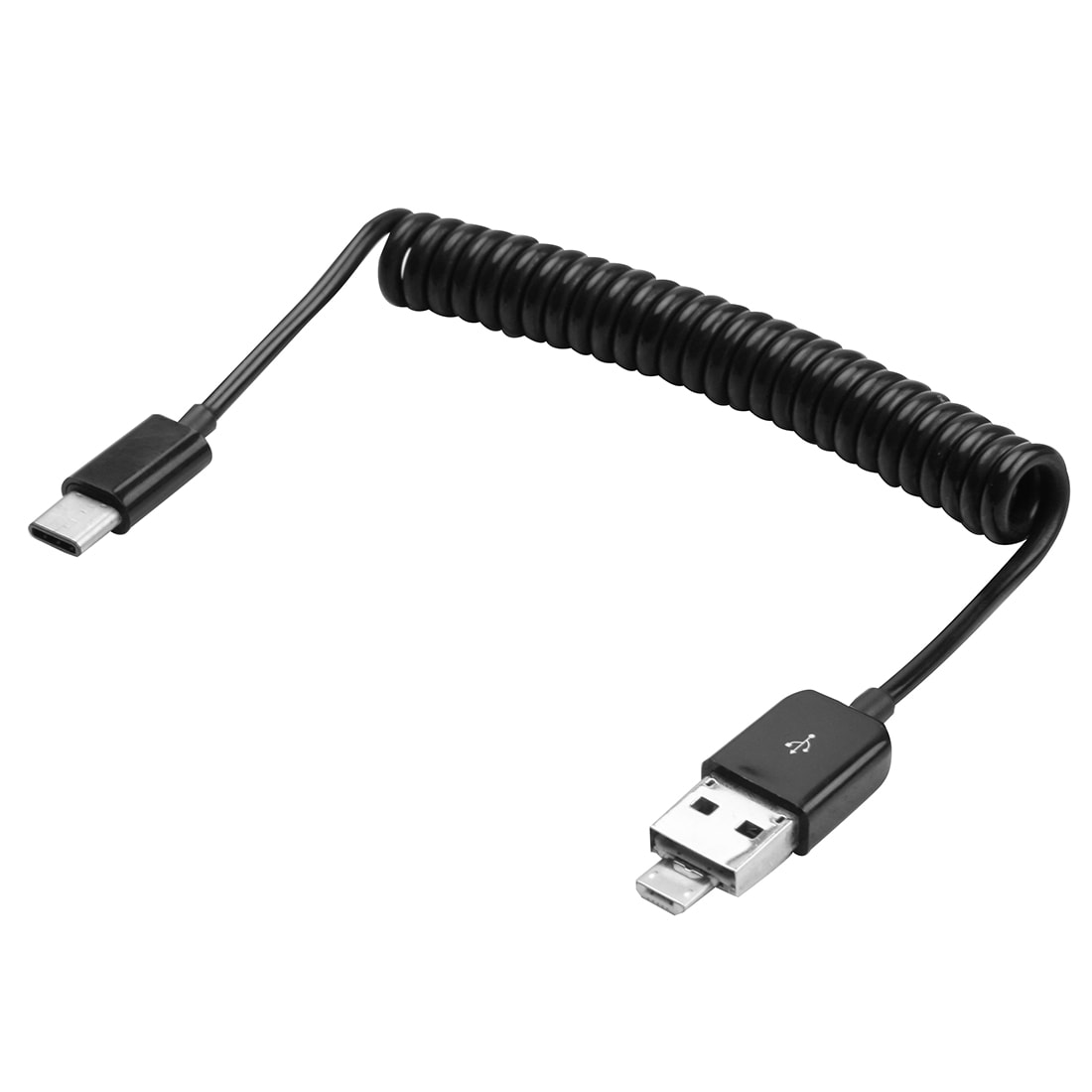 USB Kabel 3.1 Typ-C - USB 2.0 + Micro USB kabel - Uttrekkbar