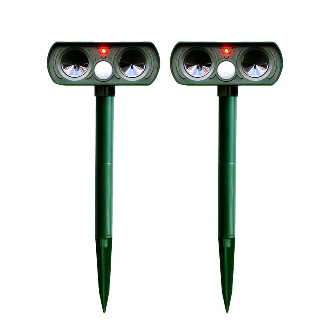 Dyreskremme Solcelle ultralyd med bevegelsedetektor - 2Pack