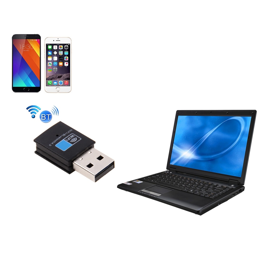 Bluetooth 4.0 + 150Mbps 2.4GHz USB WiFi Adapter