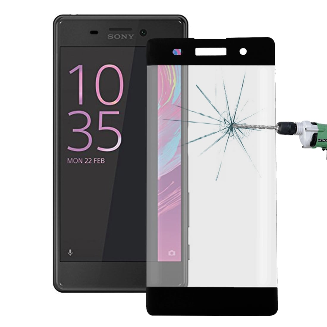 Sony Xperia XA Skjermbeskyttelse av herdet glass - Svart