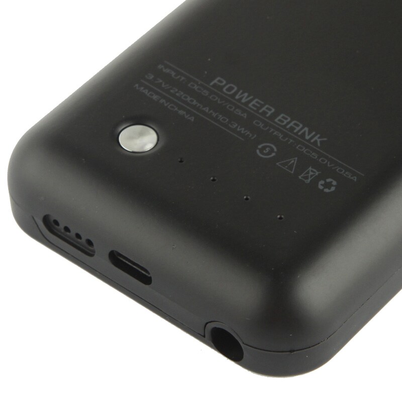 Batteriskall / Batterifutteral iPhone 5C - 2200mAh