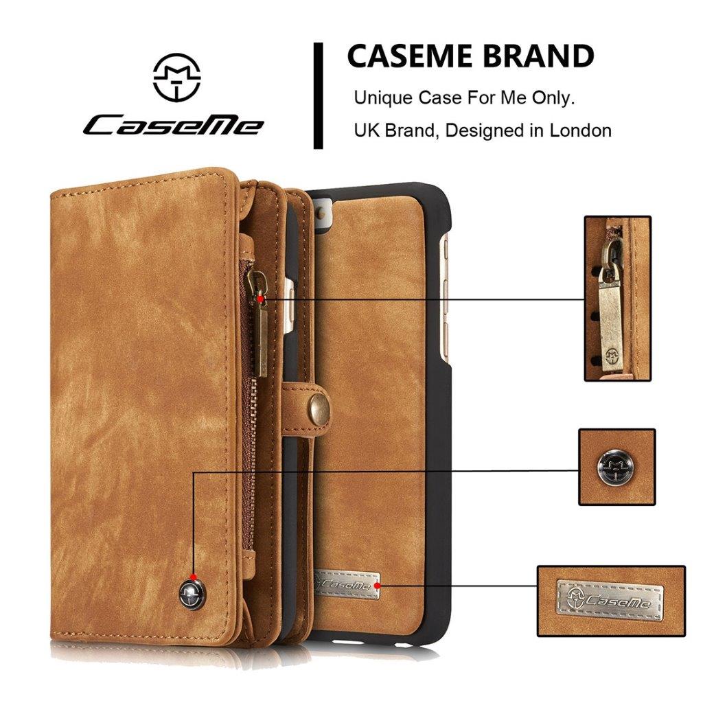 CaseMe Leather Billfold iPhone 6 & 6s - Magnetfunksjon, 10 kort, myntlomme