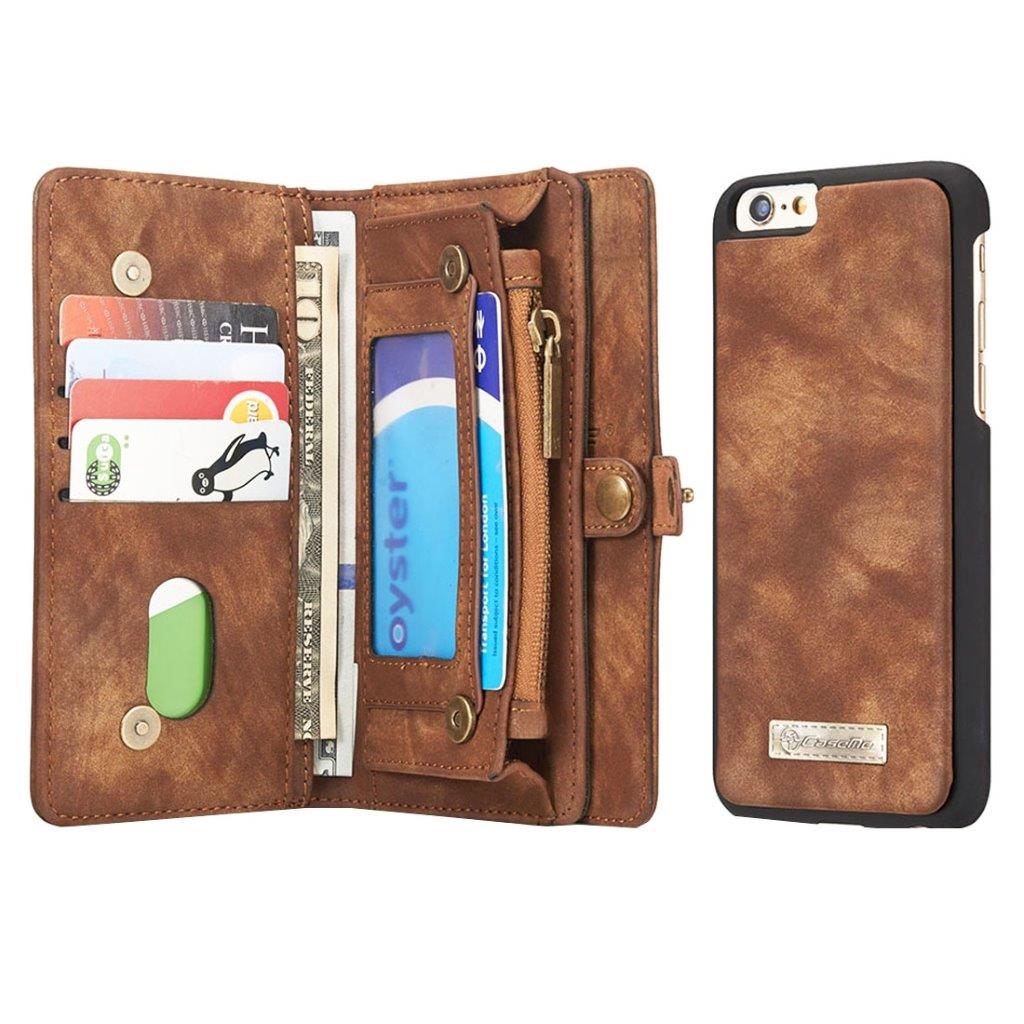 CaseMe Leather Billfold iPhone 6 Plus & 6s Plus - Magnetfunksjon, 10 kort, myntlomme