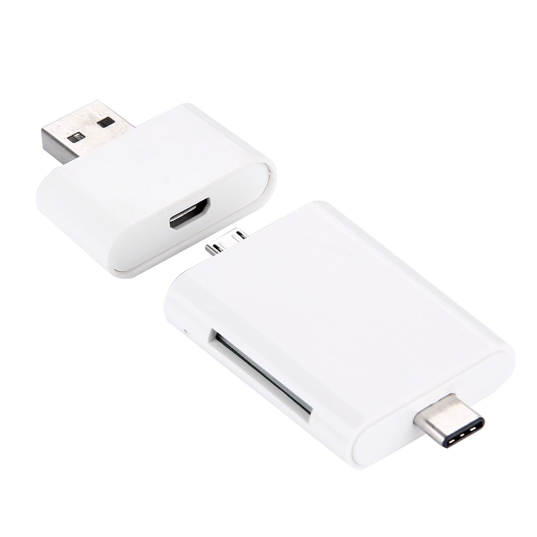 USB 3.1 Type C til Micro USB +  Micro SD kortleser OTG & USB Adapter