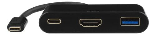 DELTACO USB-C til HDMI og USB Type A adapter