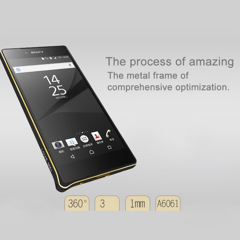 LOVE MEI Metall bumperskall Sony Xperia Z5