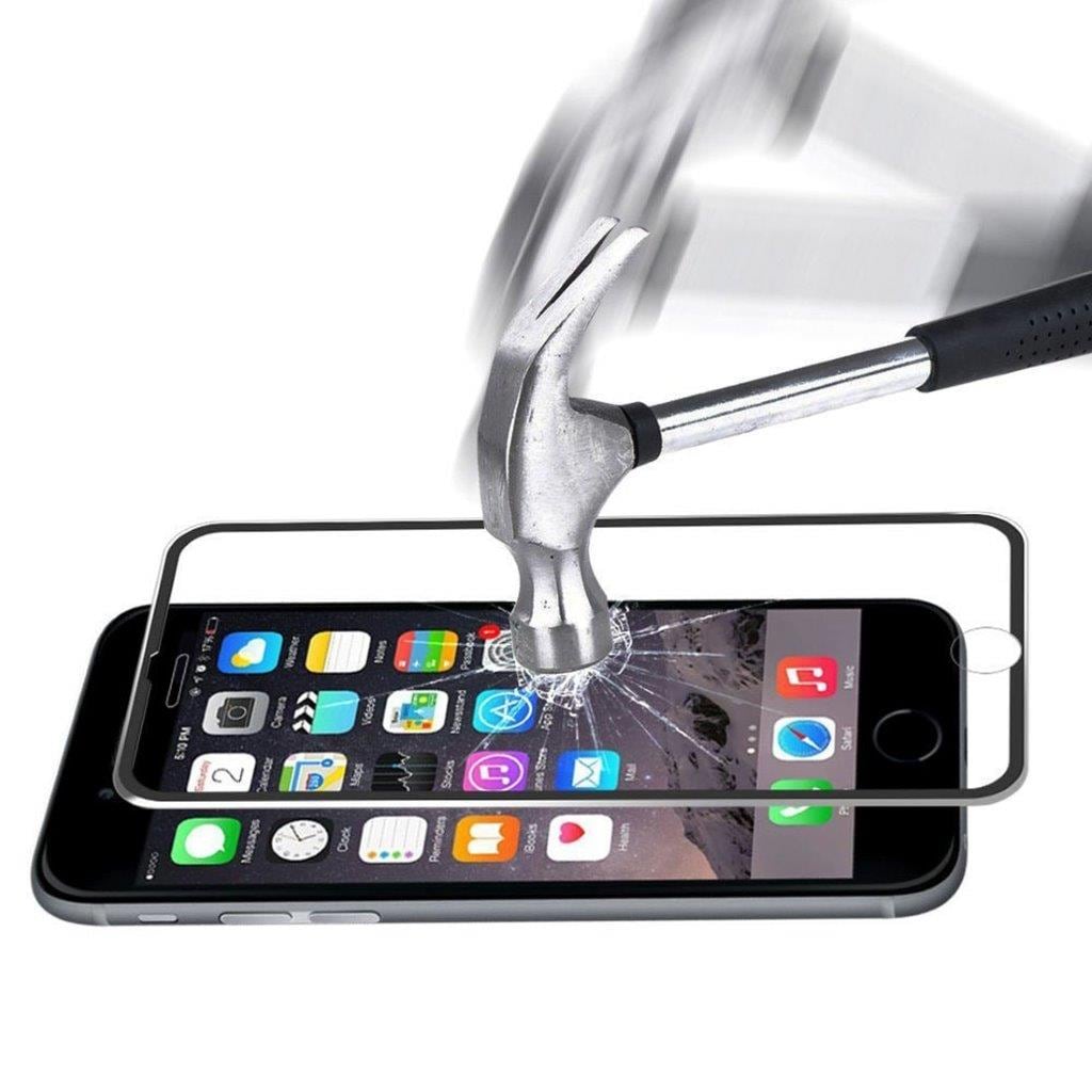 Herdet Glassbeskyttelse iPhone 8 Plus / 7 Plus - Bøyd Svart