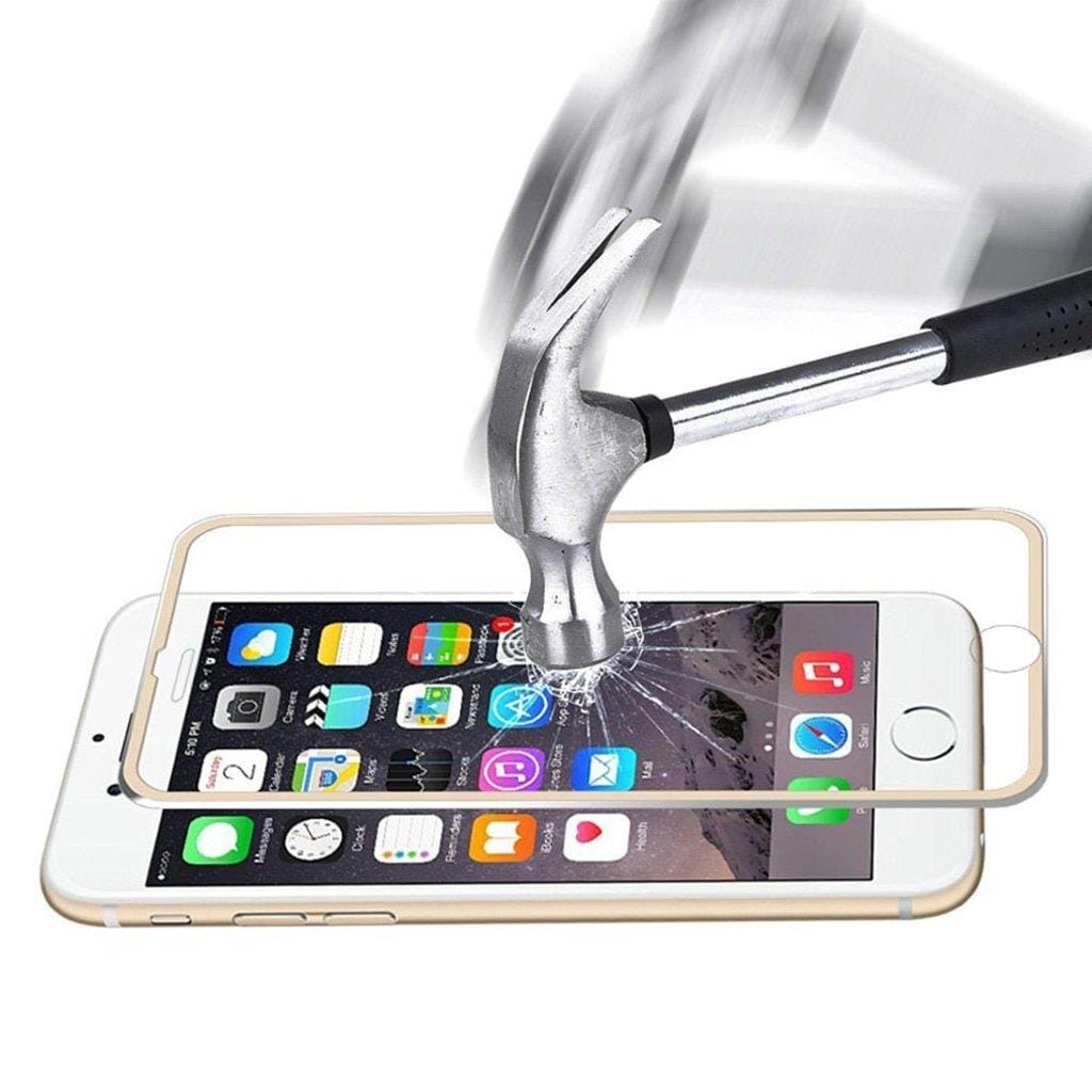 Herdet Glassbeskyttelse iPhone 8 Plus / 7 Plus - Bøyd Gull