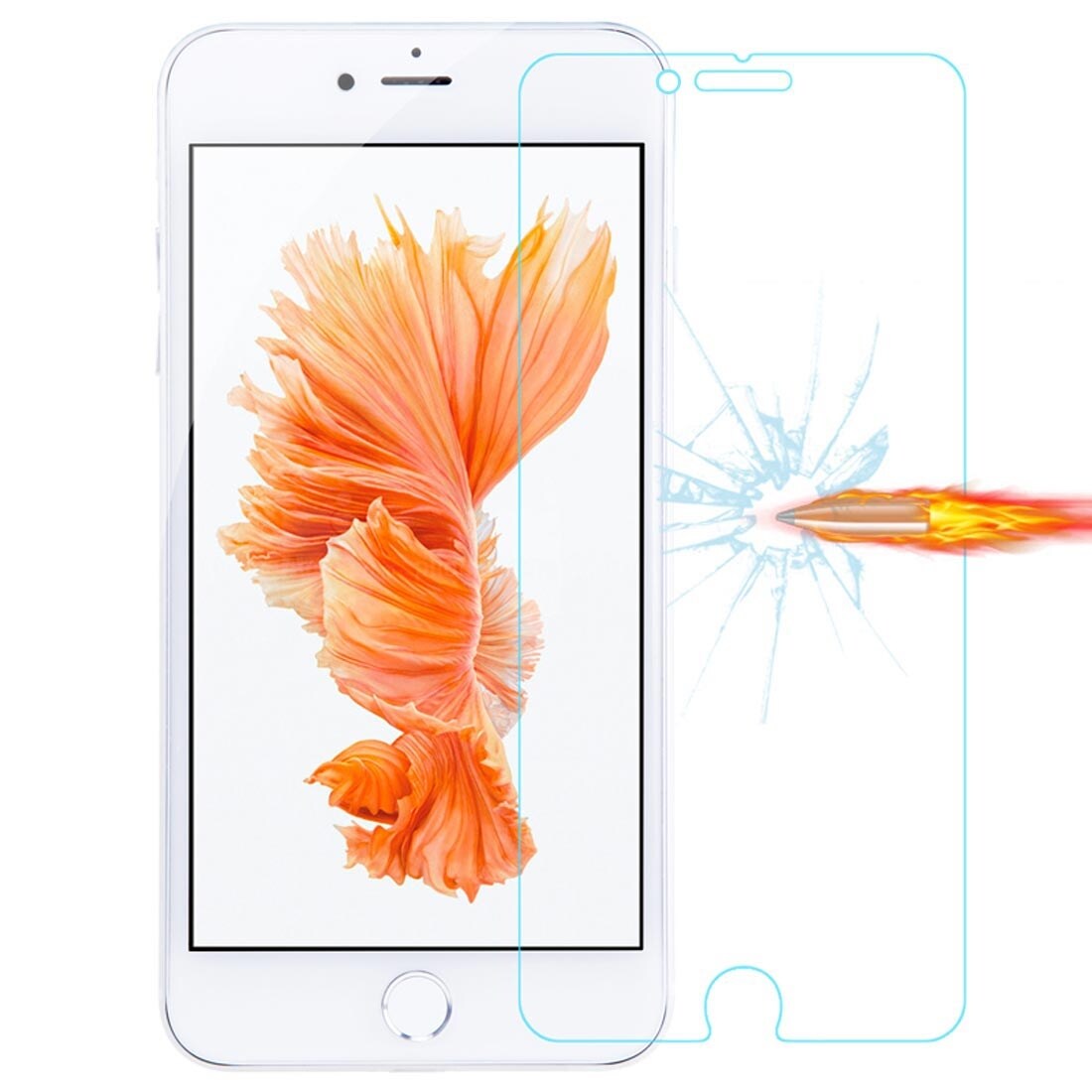 NILLKIN iPhone 7 herdet glass - Blå kanter
