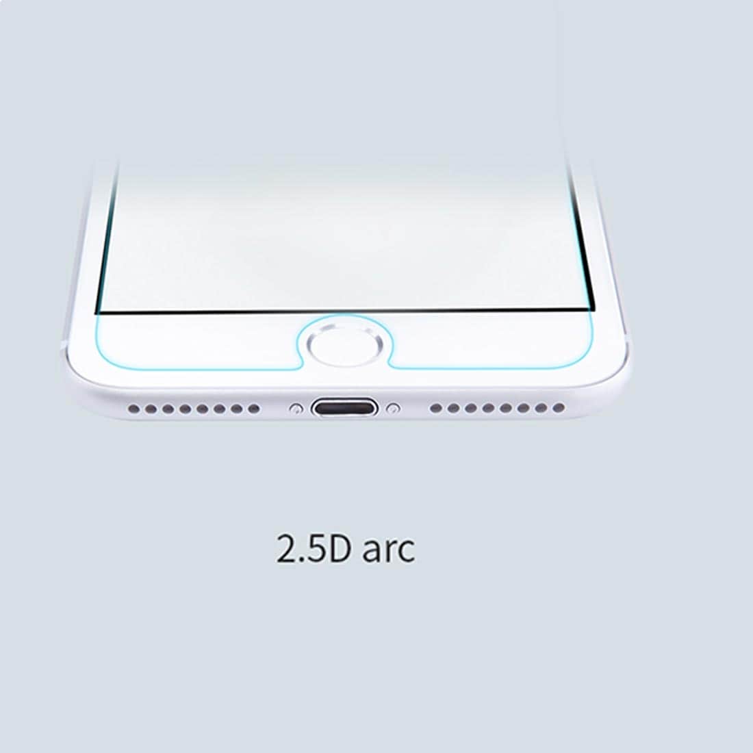 NILLKIN iPhone 7 herdet glass - Blå kanter