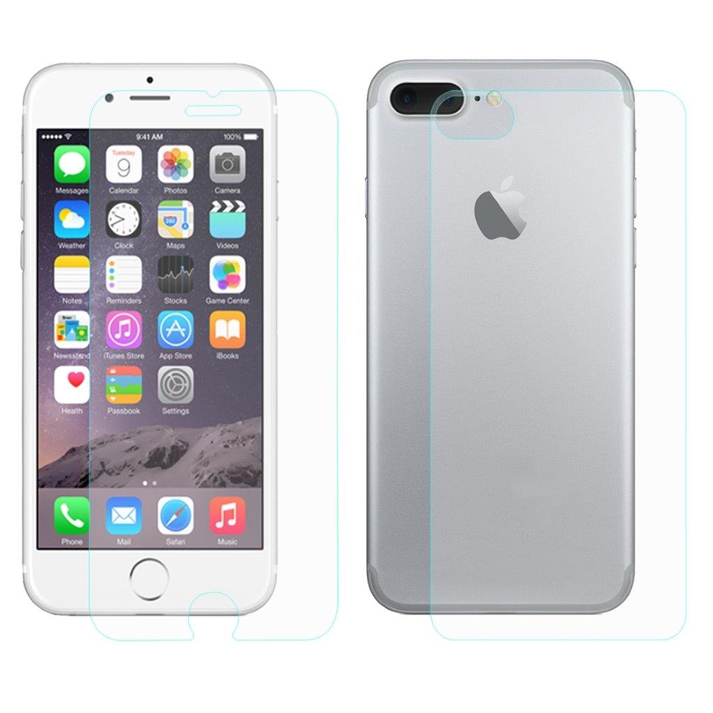 Skjermbeskyttelse herdet glass iPhone 8 Plus / 7 Plus - For- & bakside